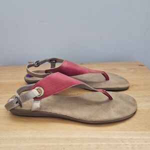 Aerosoles CHLOCK Slingback Thong Sandal Orange & Gold Women's Size 8.5  Comfort